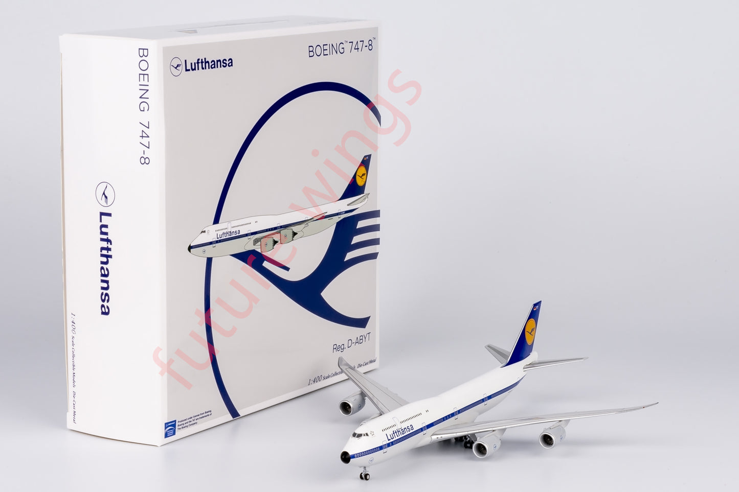 1:400 NG Lite Lufthansa Airlines B747-8 D-ABYT Aircraft Model+Free Tractor