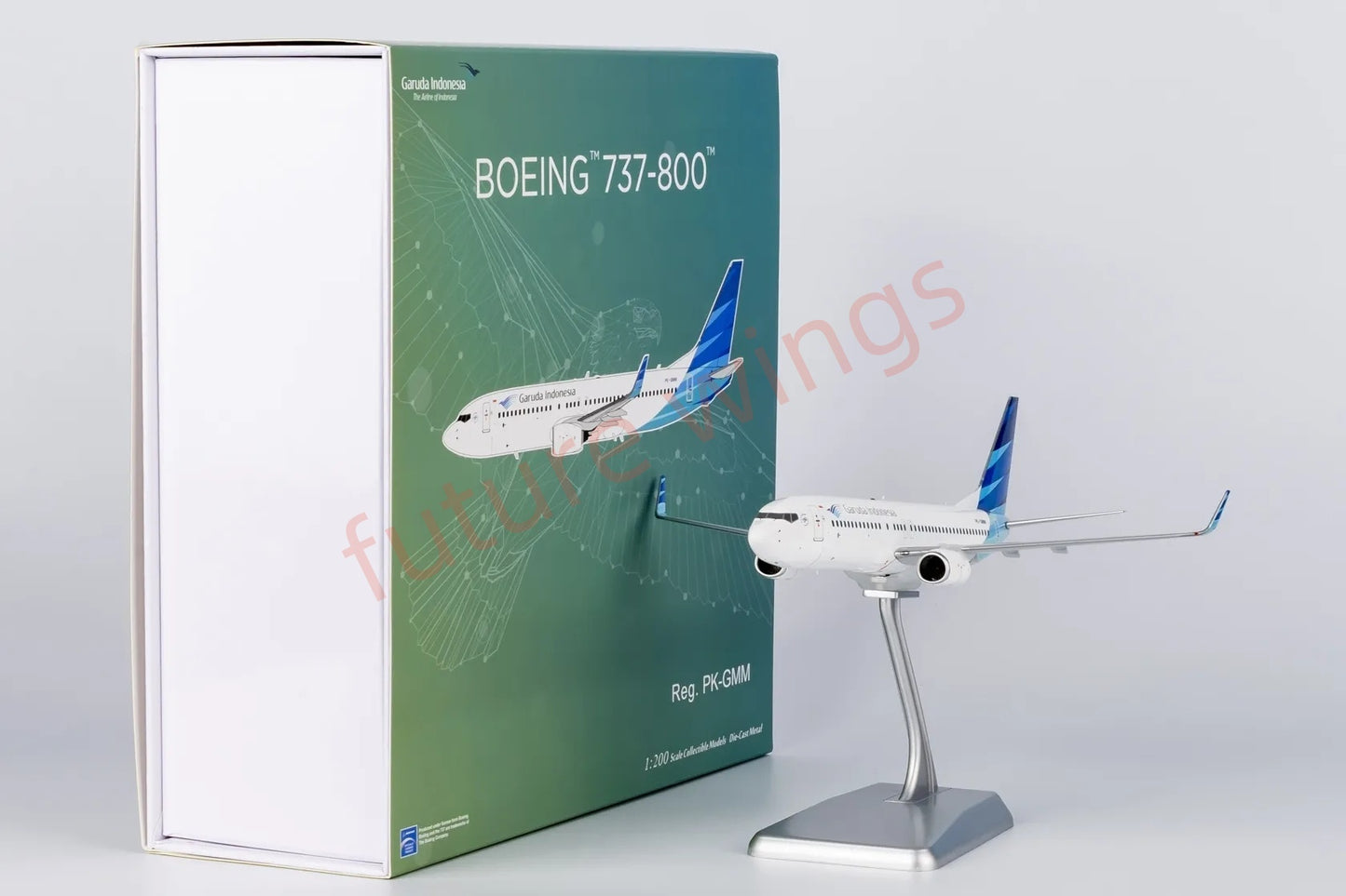 1:200 NG Models NG08021 Garuda Indonesia B737-800 PK-GMM Aircraft Model With Stand