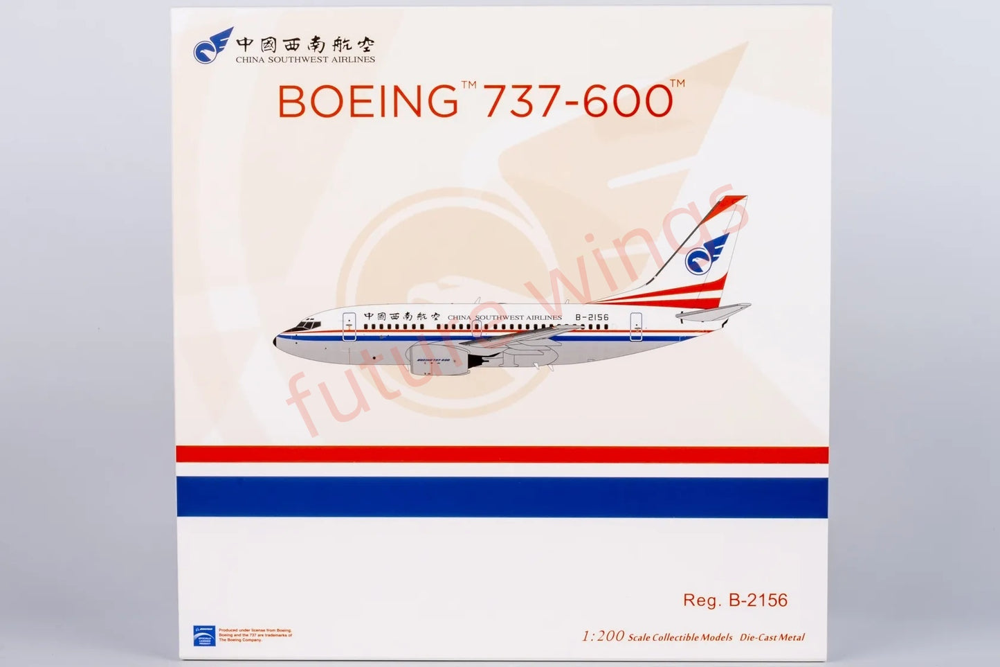 1:200 NG Models NG06012 China Southwest Airlines B737-600 B-2156 Aircraft Model With Stand