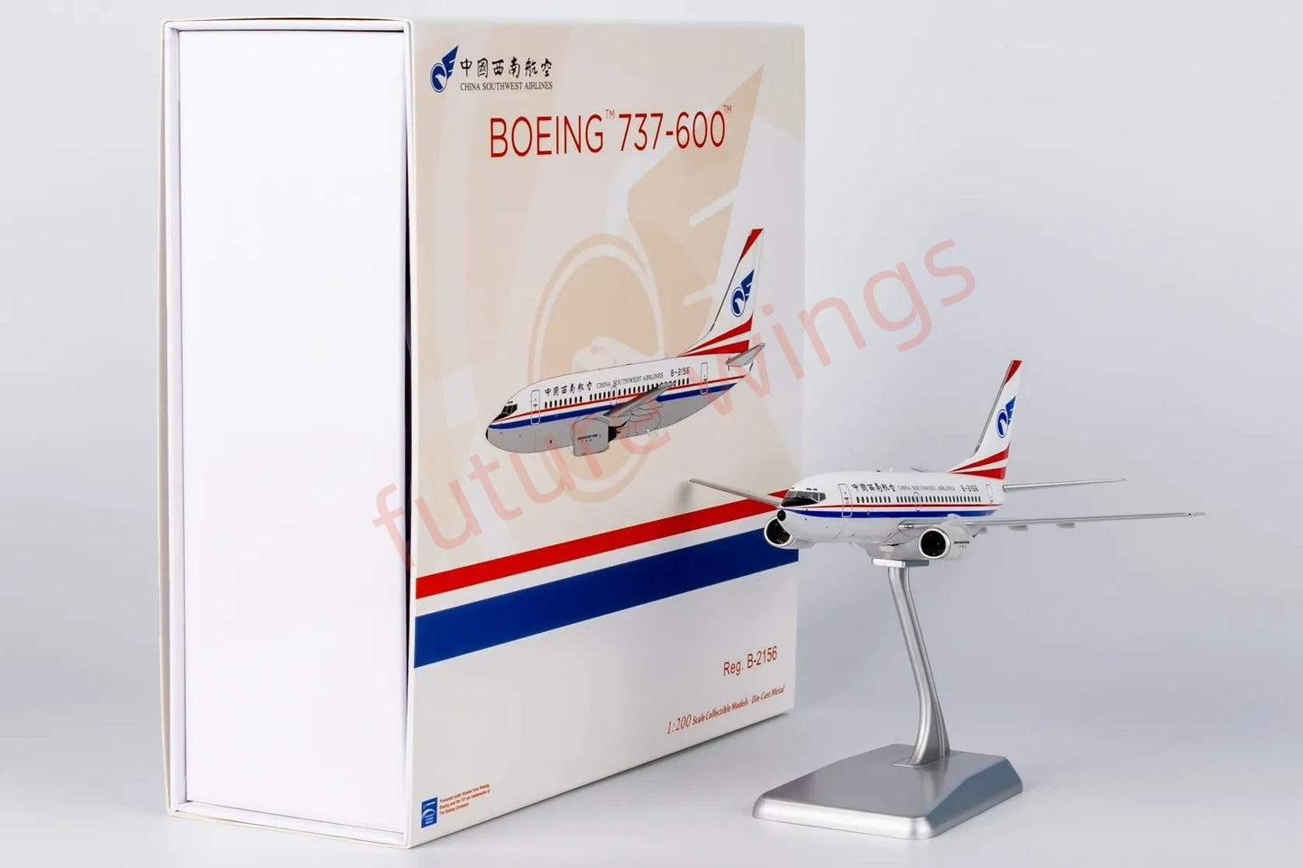 1:200 NG Models NG06012 China Southwest Airlines B737-600 B-2156 Aircraft Model With Stand