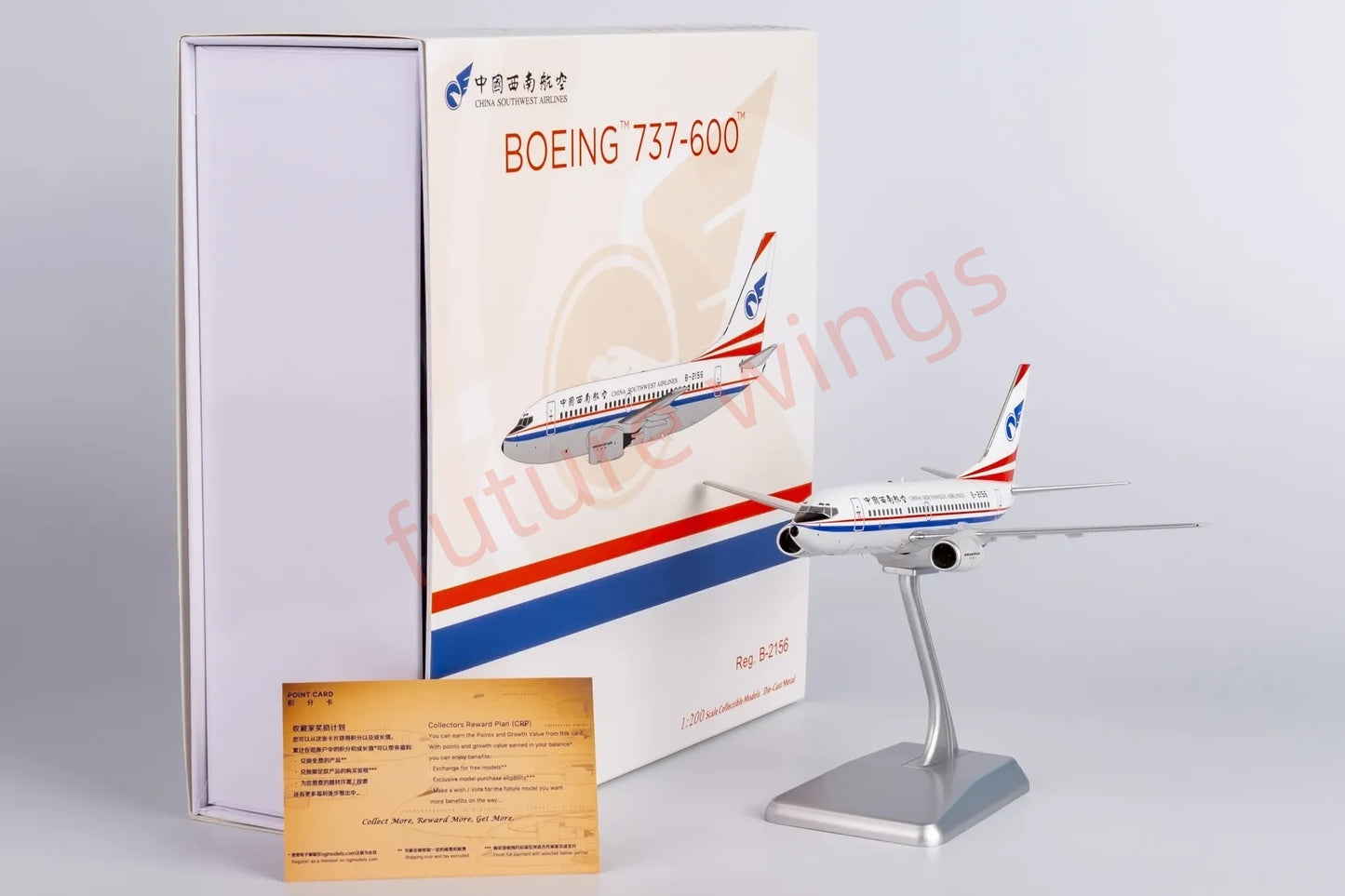 1:200 NG Models NG06012 China Southwest Airlines B737-600 B-2156 Aircraft Model With Stand