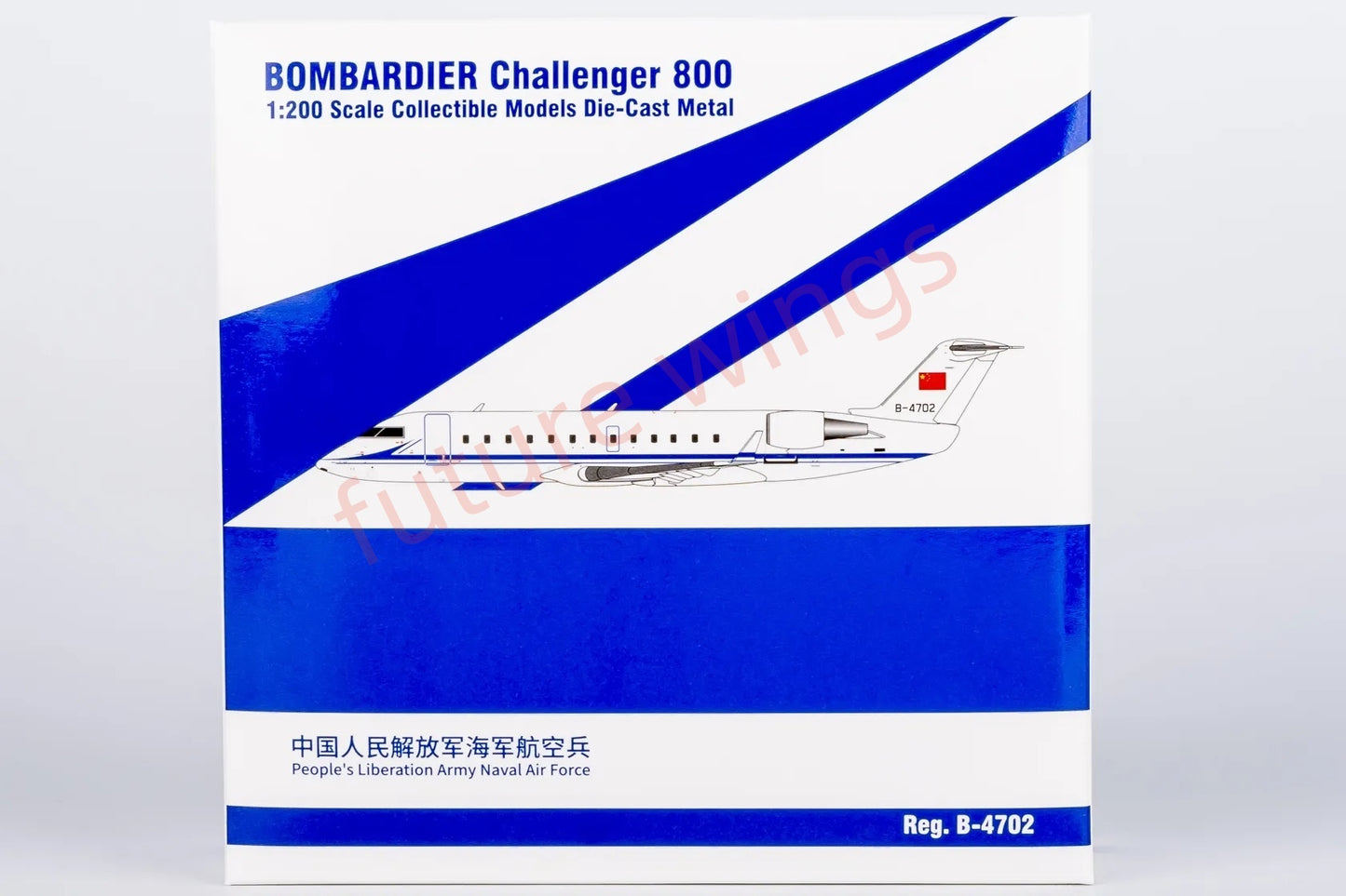 1:200 NG Model NG52093 PLANAF Bombardier CRJ200 Challenger 800 B-4702 "New Livery"Aircraft Model
