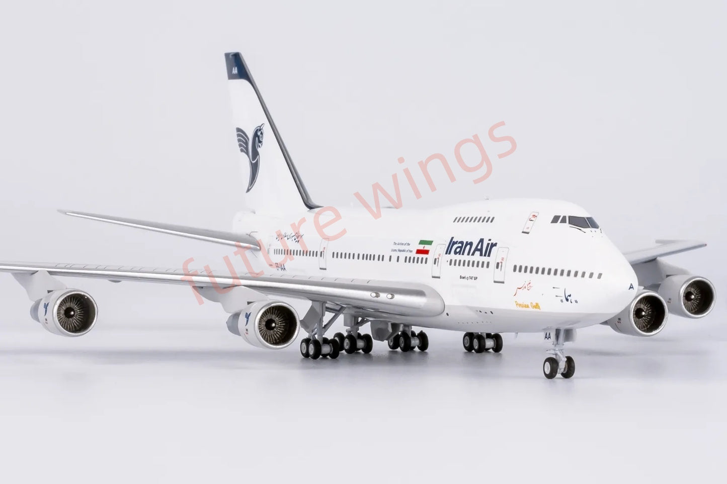 1:400 NG Models NG07042 Iran Air B747SP EP-IAA Aircraft Model+Free Tractor