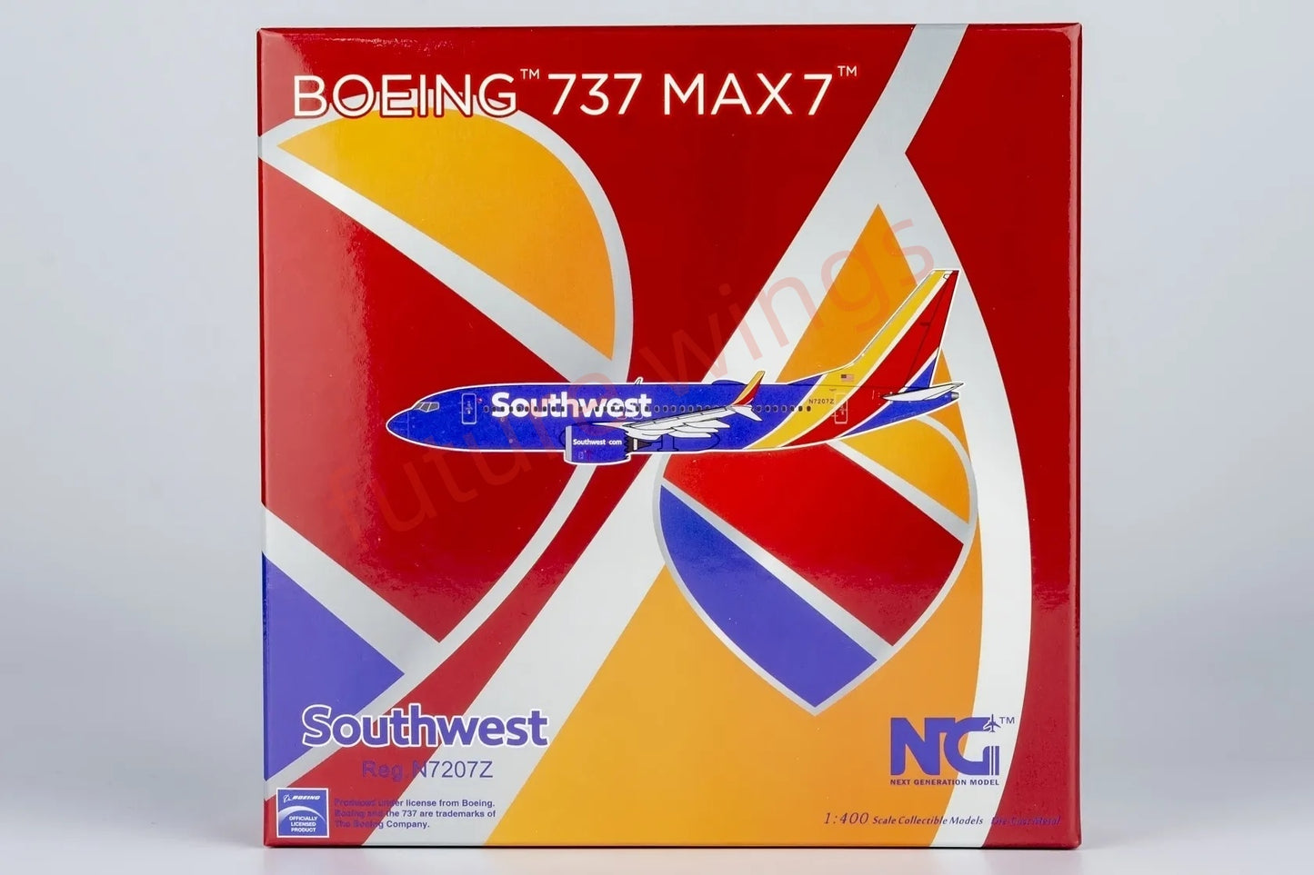 1:400 NG Models NG87002 Southwest B737 MAX7 N7207Z Aircraft Model+Free Tractor