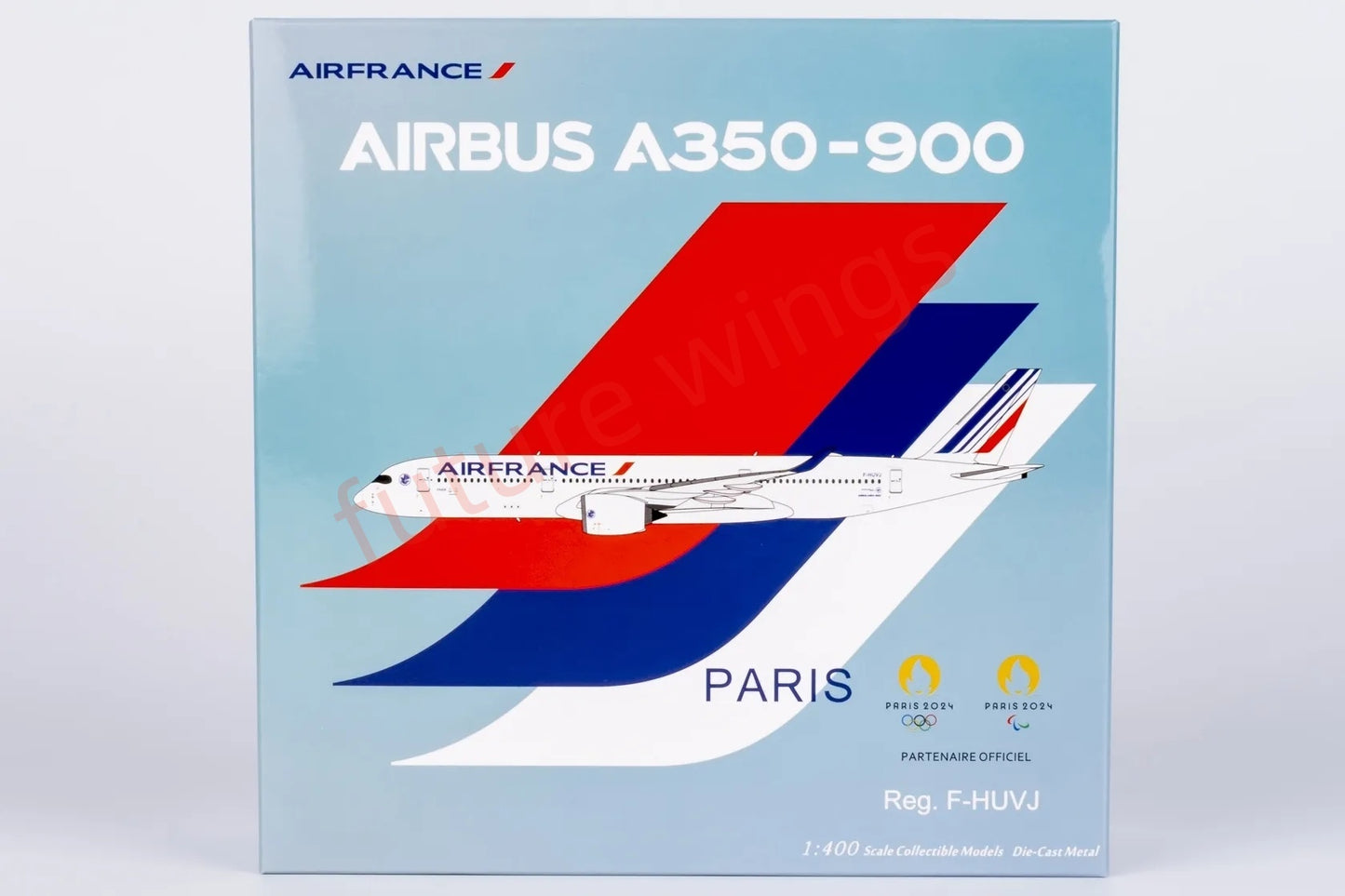 1:400 NG Models NG39089 Air France A350-900 F-HUVJ "Paris 2024" Aircraft Model+Free Tractor