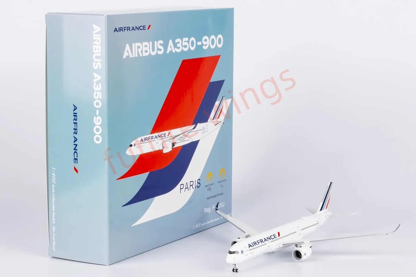 1:400 NG Models NG39089 Air France A350-900 F-HUVJ "Paris 2024" Aircraft Model+Free Tractor