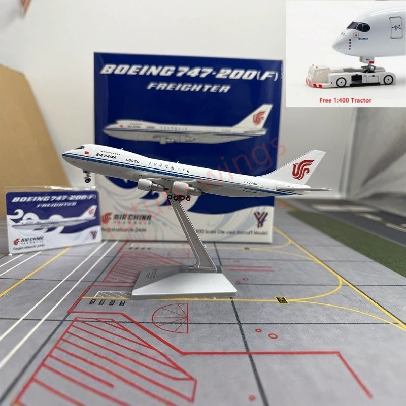 1:400 YY Wings Air China B747-200/F B-2446 B-2448 B-2450 Aircraft Model+Tractor