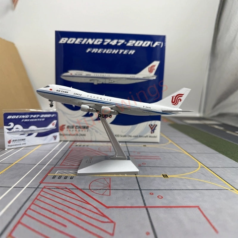 1:400 YY Wings Air China B747-200/F B-2446 B-2448 B-2450 Aircraft Model+Tractor