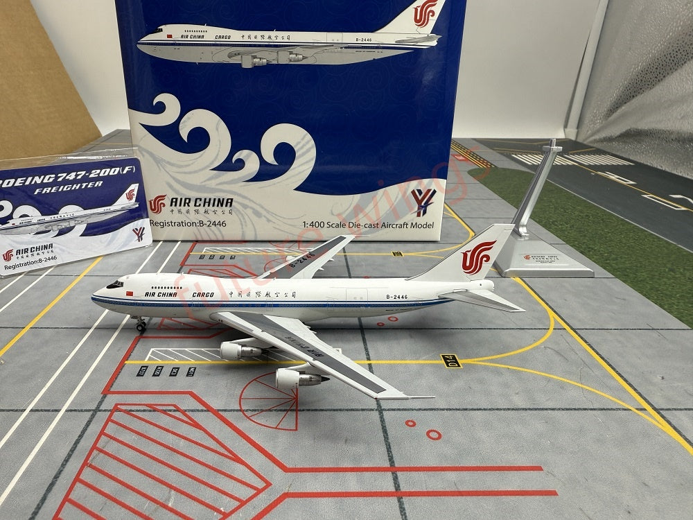 1:400 YY Wings Air China B747-200/F B-2446 B-2448 B-2450 Aircraft Model+Tractor