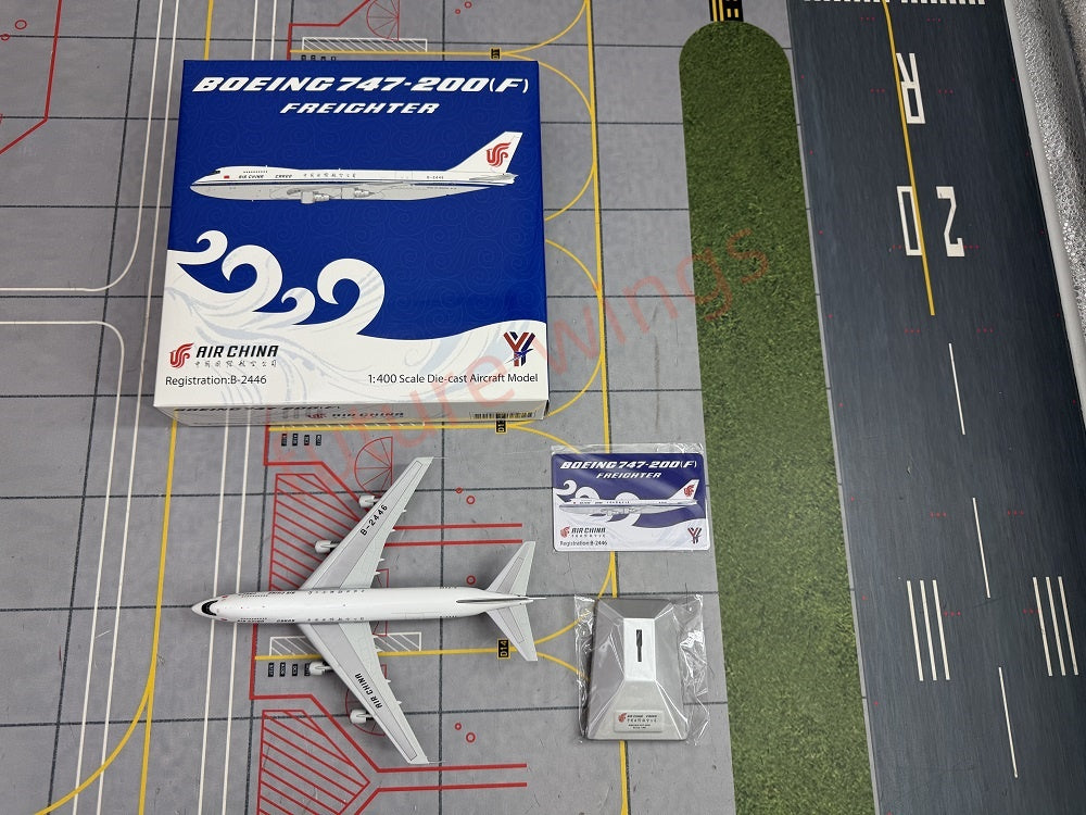 1:400 YY Wings Air China B747-200/F B-2446 B-2448 B-2450 Aircraft Model+Tractor