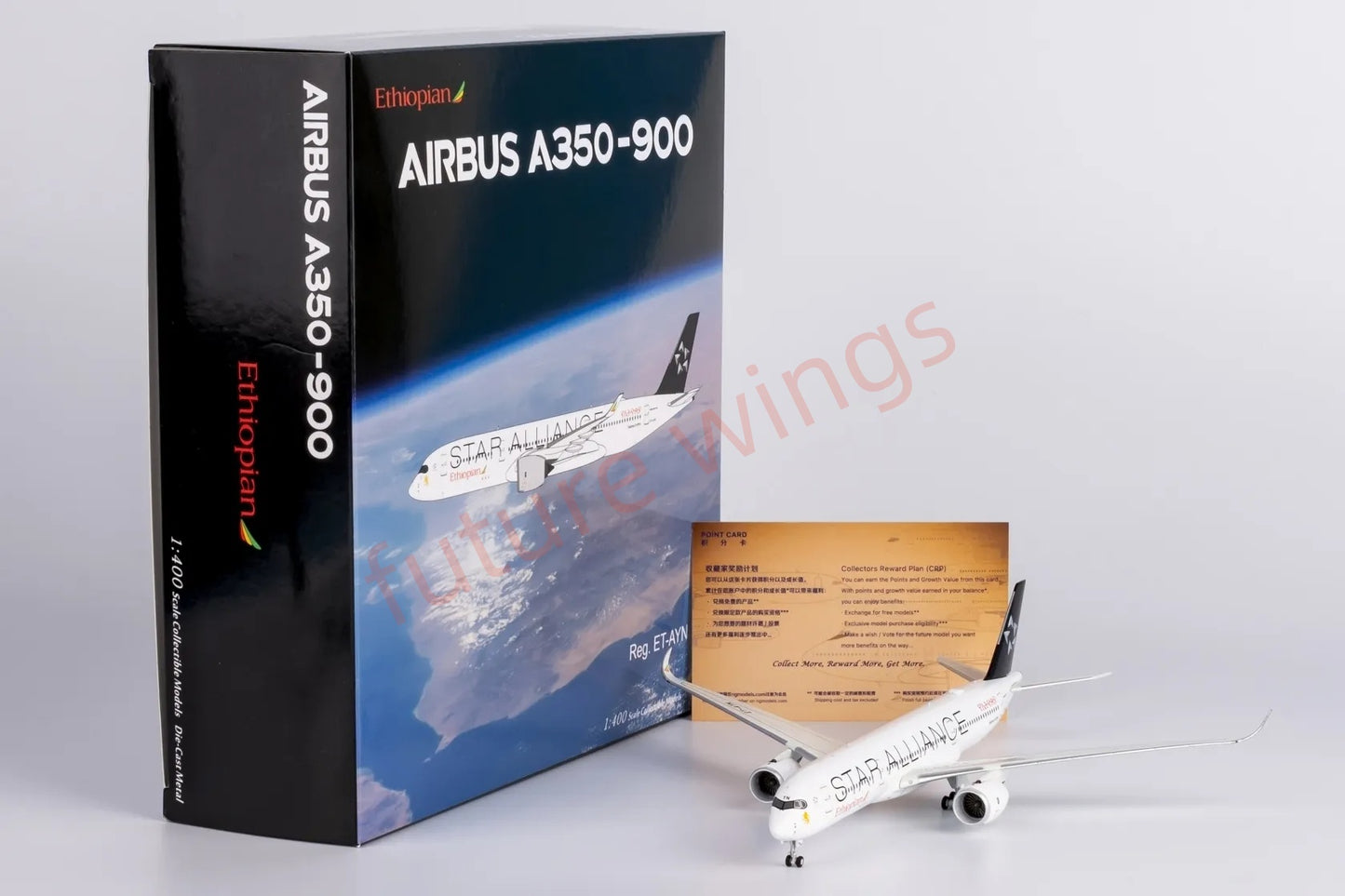 1:400 NG Models NG39088 Ethiopian Airlines A350-900 ET-AYN "Star Alliance" Diecast Aircraft Model+Free Tractor