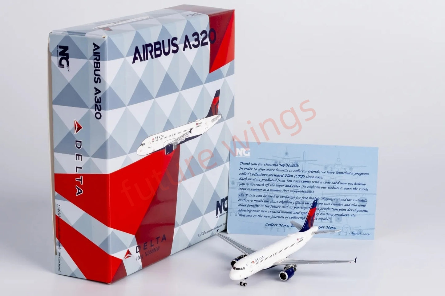 1:400 NG Models NG15045 Delta Airlines A320-200 N368NW Aircraft Model+Free Tractor