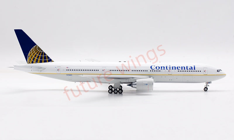 1:200 InFlight200 Continental Airlines B777-200 N78001 Diecast Aircraft Model