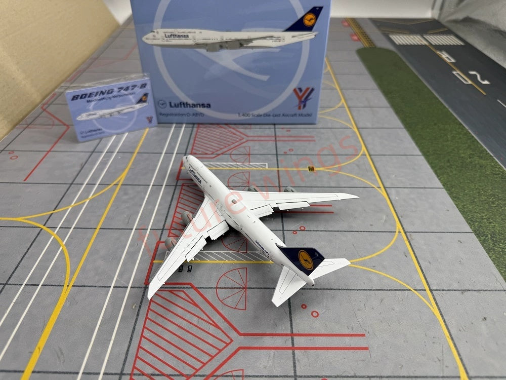 1:400 YY Wings Lufthansa Airlines Boeing 747-8 D-ABYA D-ABYD Aircraft Model+Free Tractor