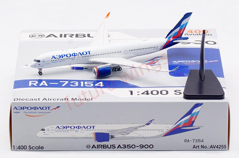 1:400 Aviation400 Aeroflot Airlines A350-900 RA-73154 Aircraft Model Free Tractor+Stand