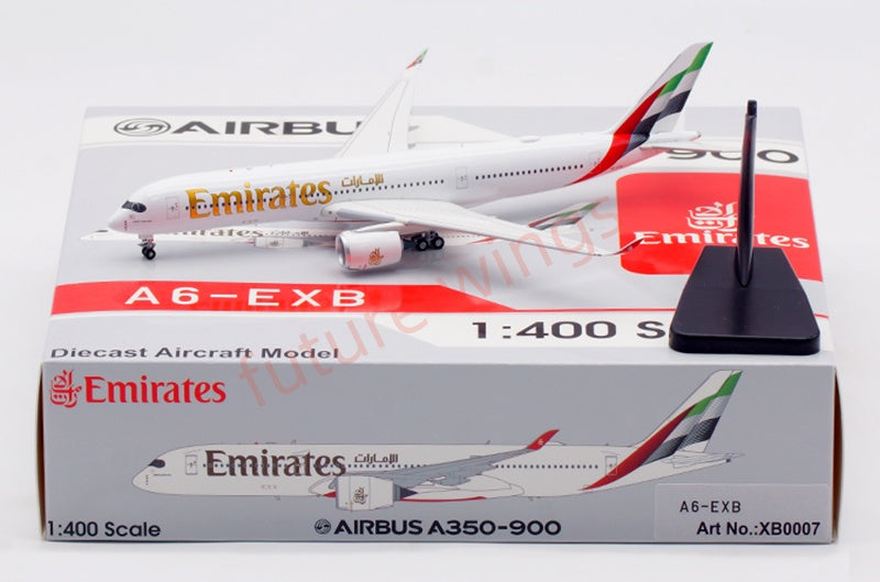1:400 Aviation400 Emirates Airways A350-900 A6-EXB Free Tractor+Stand