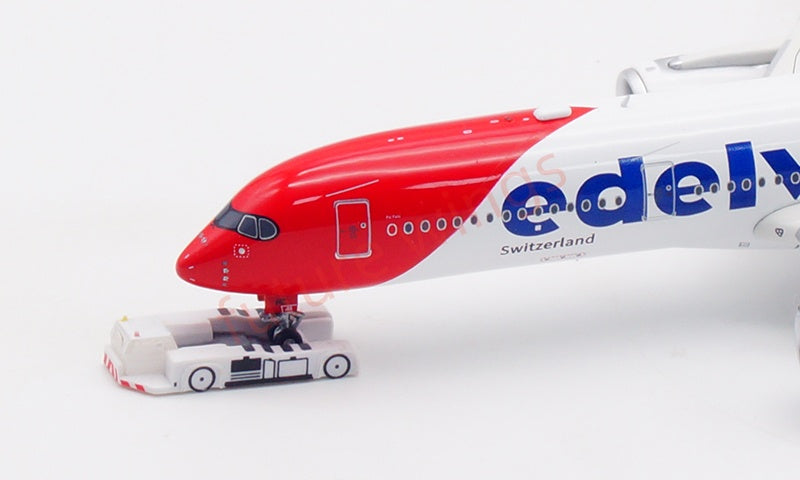 1:400 Aviation400 Edelweiss Air A350-900 HB-IHC Aircraft Model Free Tractor+Stand