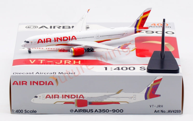 1:400 Aviation400 Air India A350-900 VT-JRH Aircraft Model Free Tractor+Stand