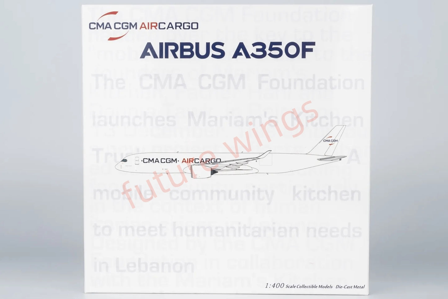 1:400 NG Models NG46008 CMA CGM AIR CARGO A350F 05-CMA Aircraft Model+Free Tractor