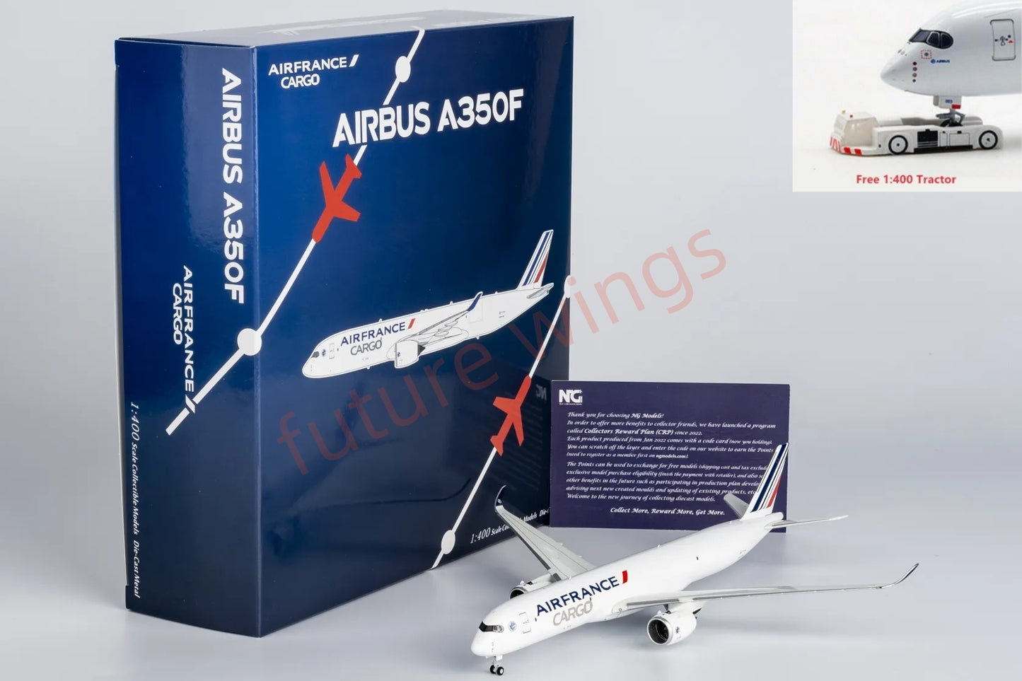 1:400 NG Models NG46007 Air France A350F Aircraft Model+Free Tractor