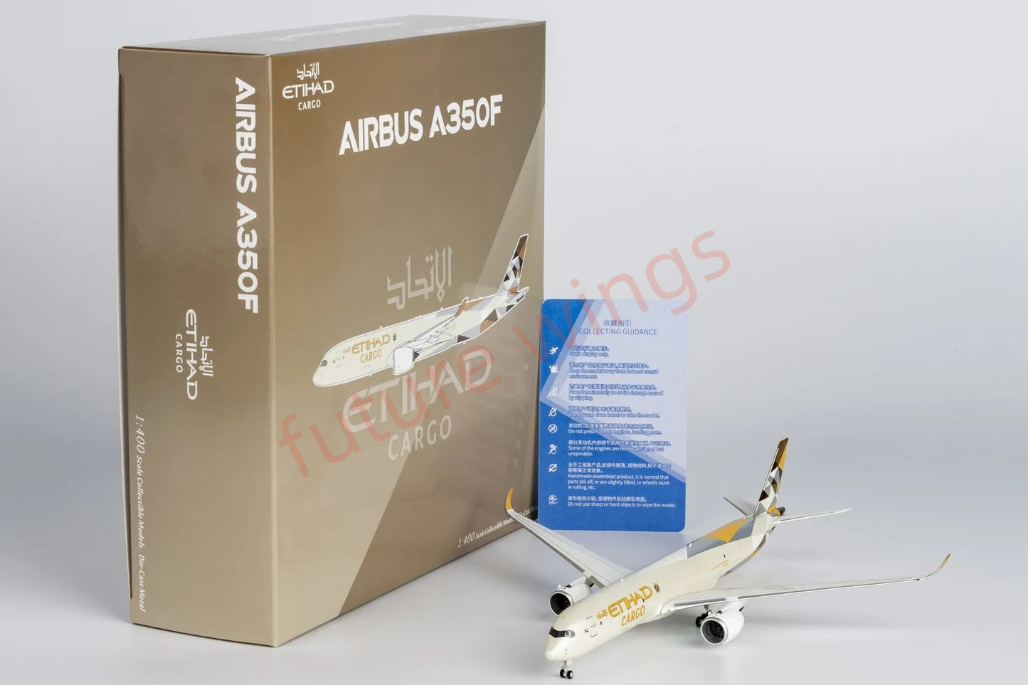 1:400 NG Models NG46006 Etihad Cargo A350F Aircraft Model+Free Tractor