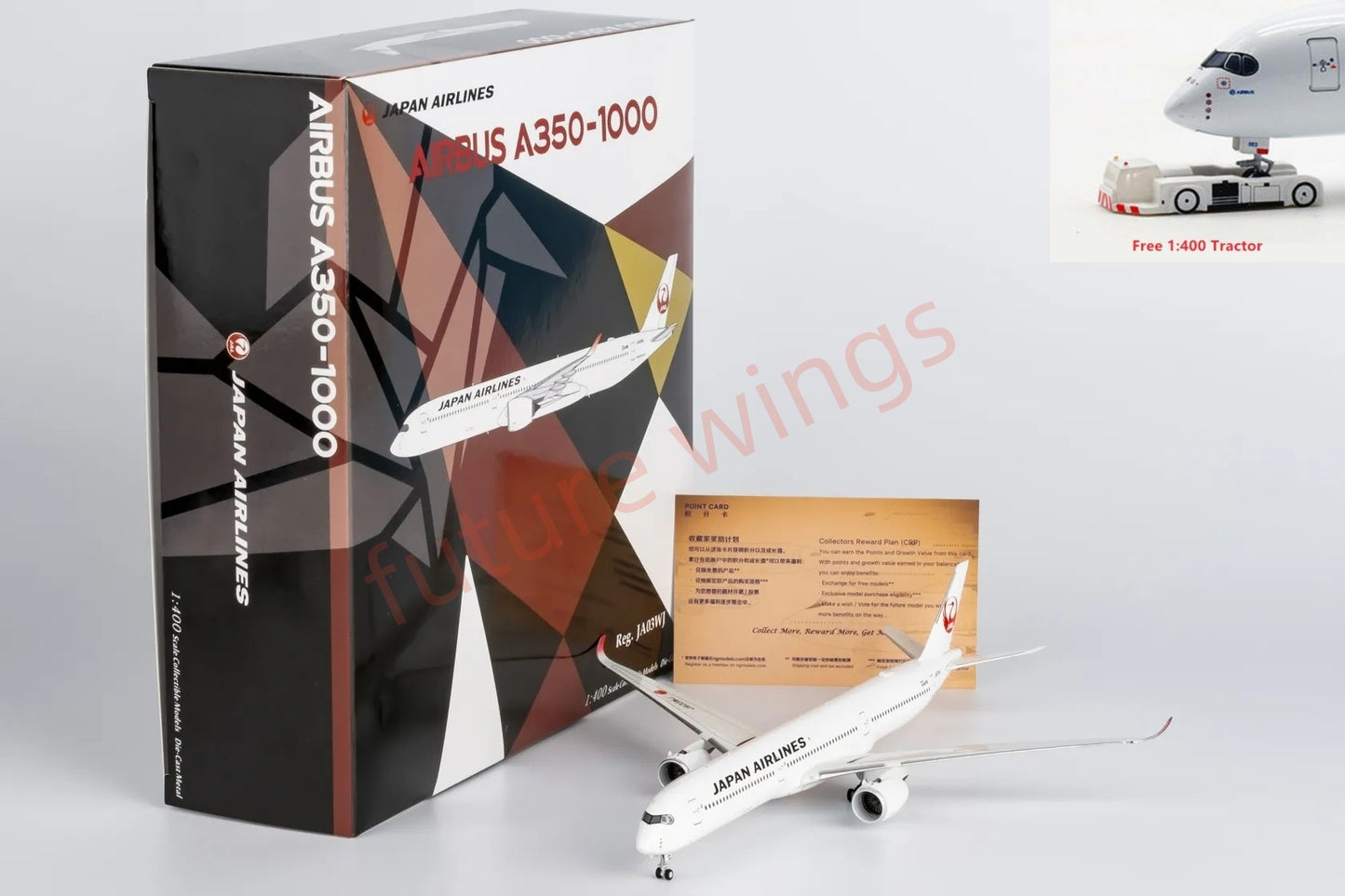 1:400 NG Models NG57015 Japan Airlines A350-1000 JA03WJ Aircraft Model+Free Tractor
