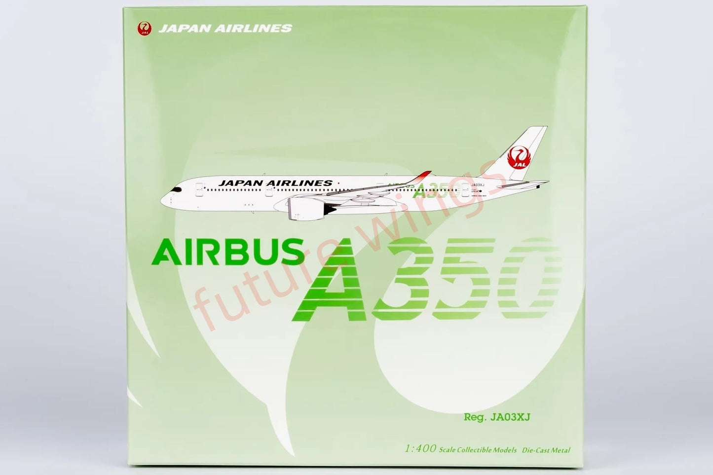1:400 NG Models NG39097 Japan Airlines A350-900 JA03XJ "Green"Aircraft Model+Free Tractor