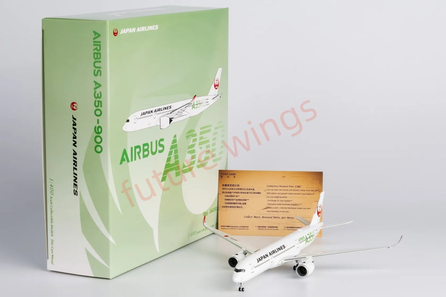 1:400 NG Models NG39097 Japan Airlines A350-900 JA03XJ "Green"Aircraft Model+Free Tractor