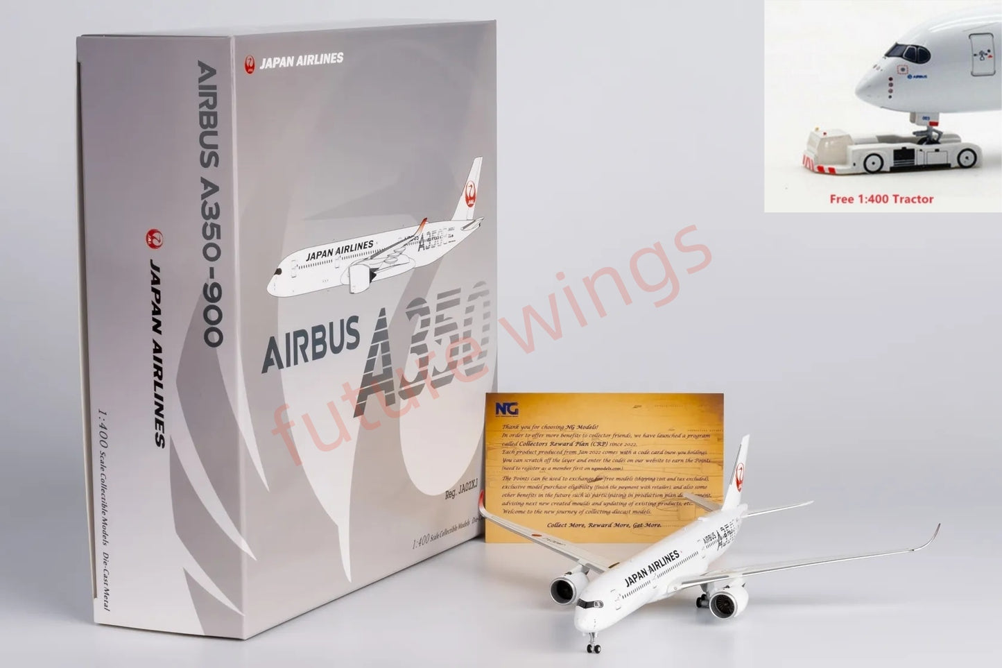 1:400 NG Models NG39096 Janpan Airlines A350-900 JA02XJ "Sliver"Aircraft Model+Free Tractor