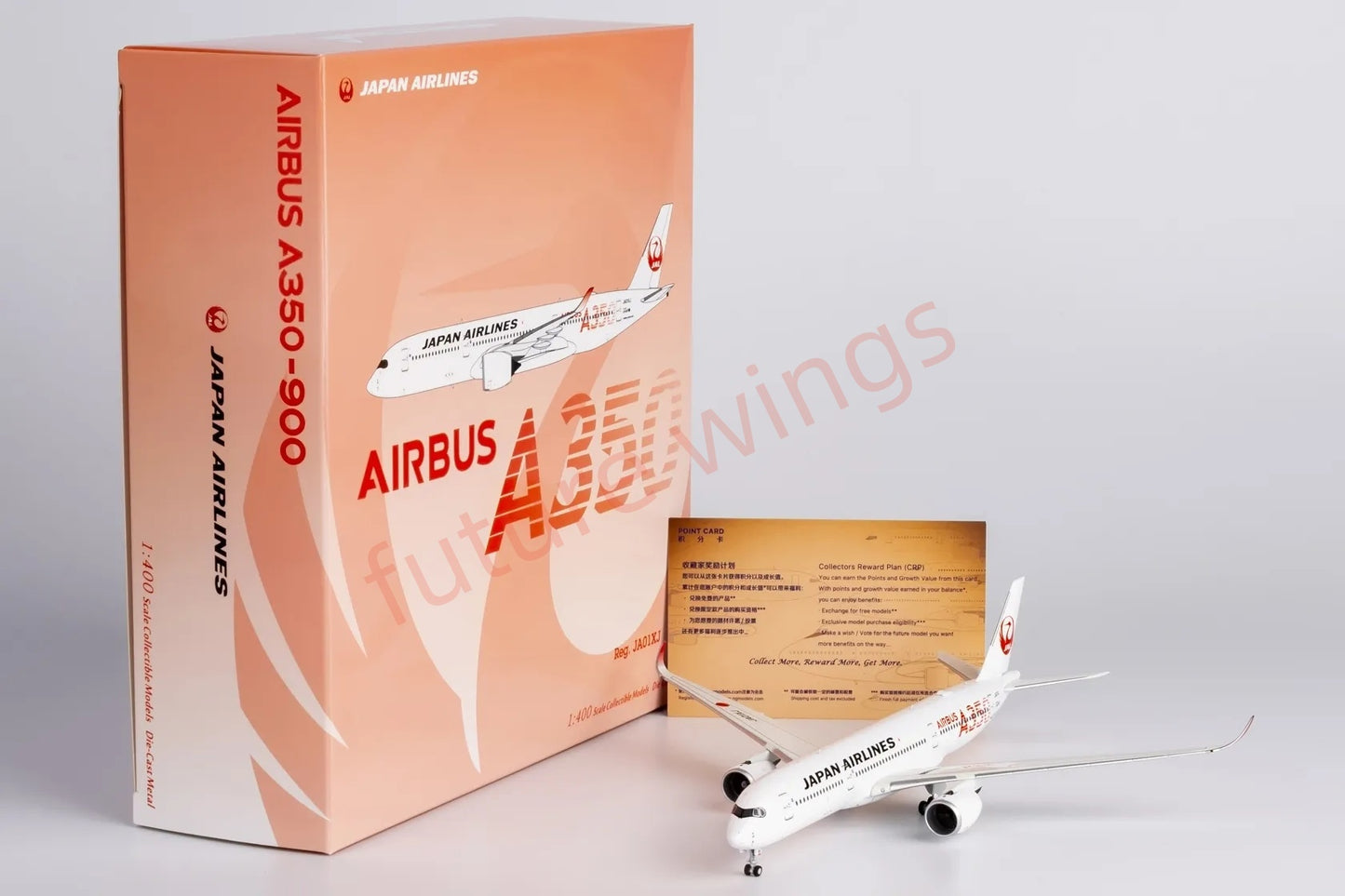 1:400 NG Models NG39095 Japan Airlines A350-900 JA01XJ "Red" Aircraft Model+Free Tractor
