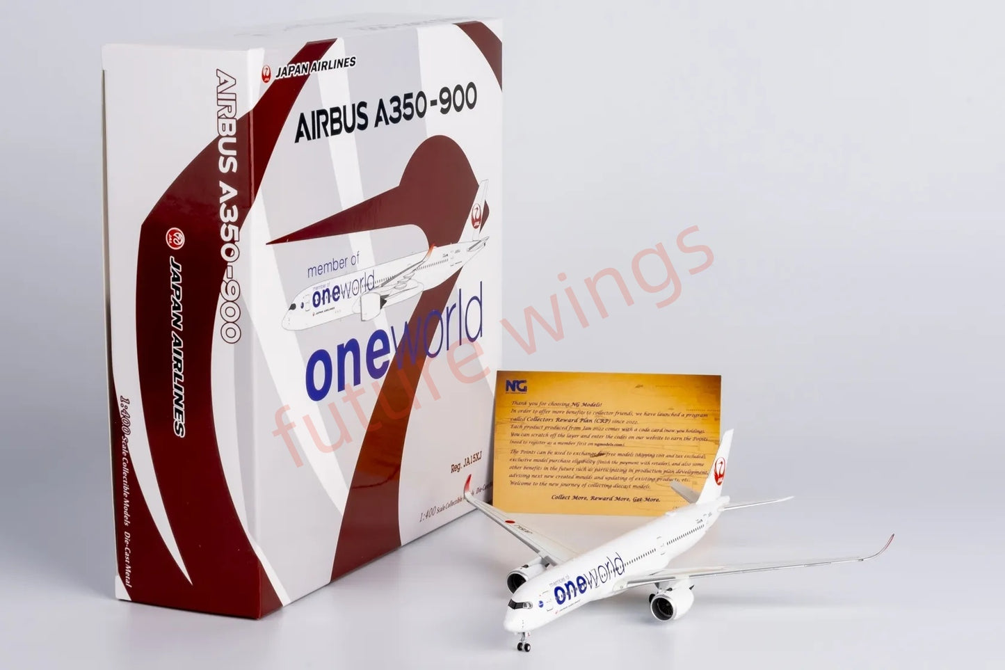 1:400 NG Models NG39093 Japan Airlines A350-900 JA15XJ"One World" Aircraft Model+Free Tractor