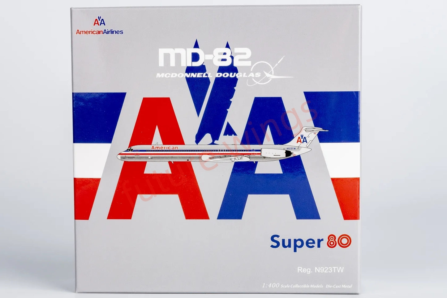 1:400 NG Models NG83006 American Airlines McDonnell Douglas MD-82 N923TW Aircraft Model+Free Tractor
