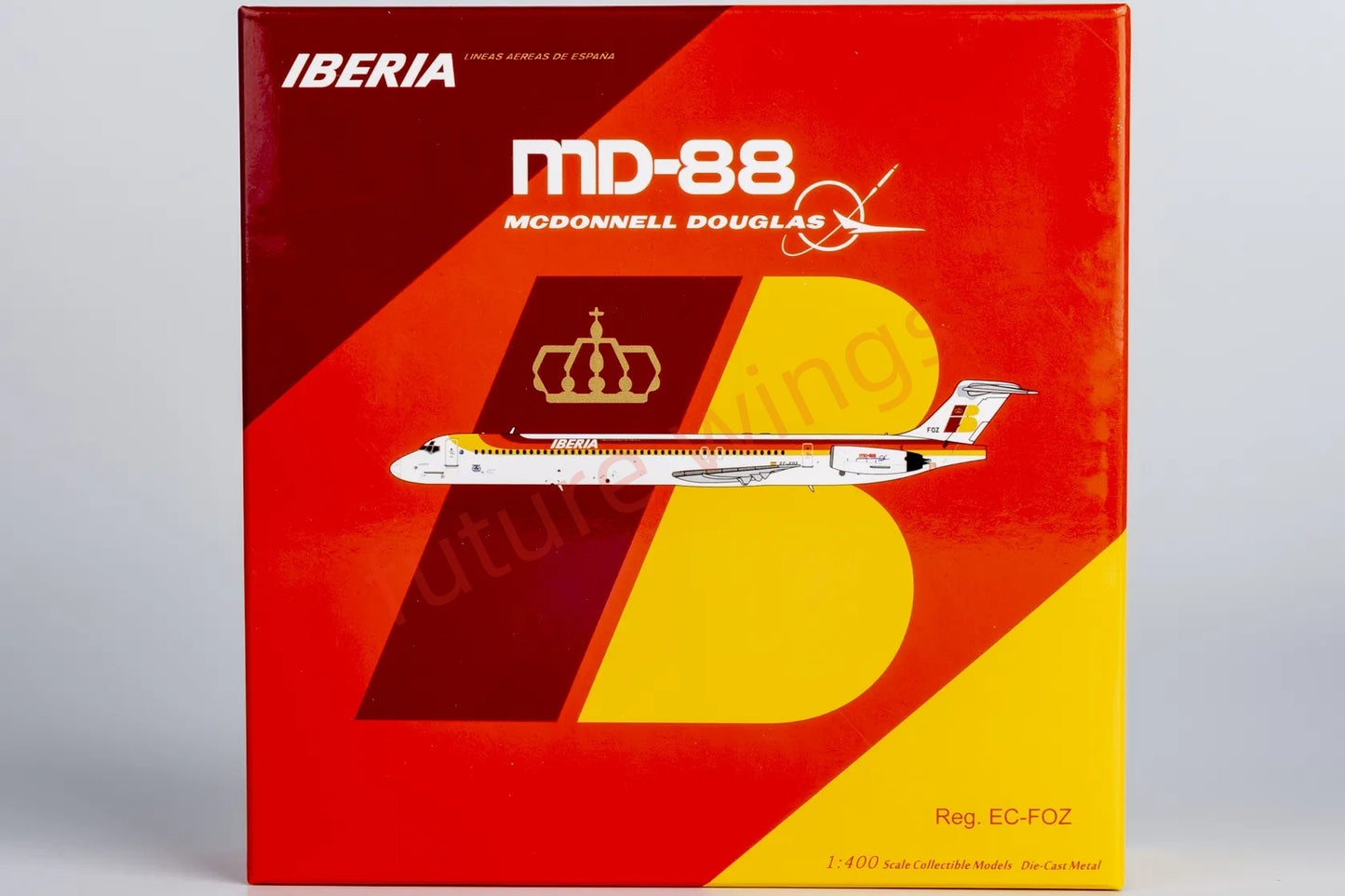 1:400 NG Models NG83005 Iberia McDonnell Douglas MD-88 EC-FOZ Aircraft Model+Free Tractor
