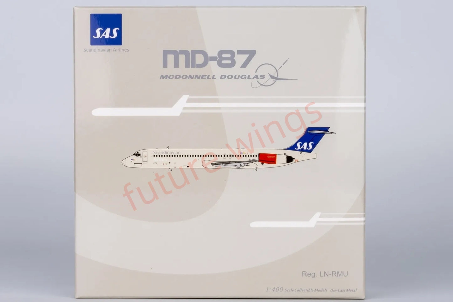 1:400 NG Models NG84002 SAS McDonnell Douglas MD-87 LN-RMU Aircraft Model+Free Tractor