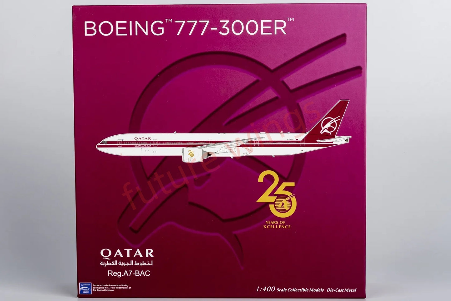 1:400 NG Models NG73009 Qatar Airways B777-300ER A7-BAC Aircraft Model+Free Tractor