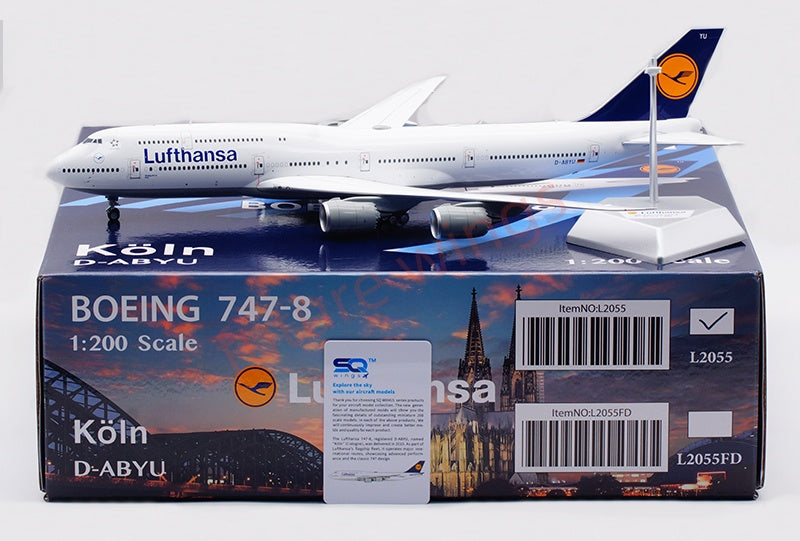 1:200 SQ Wings Lufthansa Airlines B747-8 D-ABYU Diecast Aircraft Model