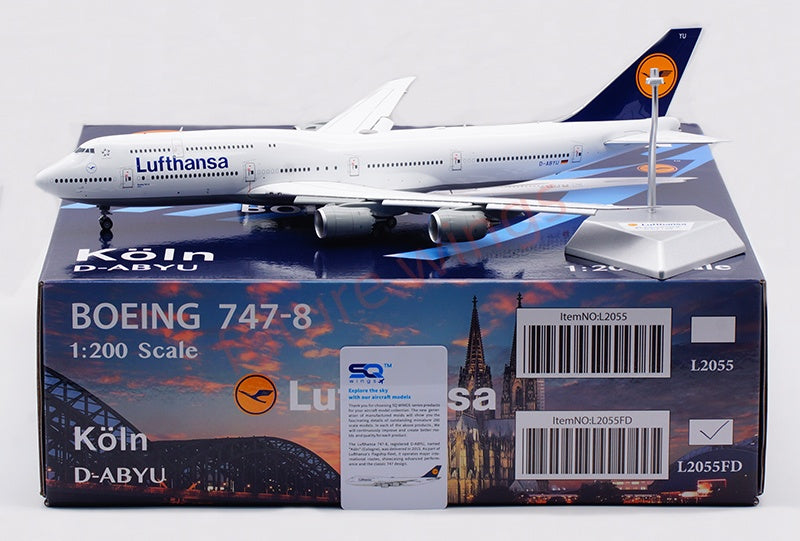1:200 SQ Wings Lufthansa Airlines B747-8 D-ABYU Diecast Aircraft Model