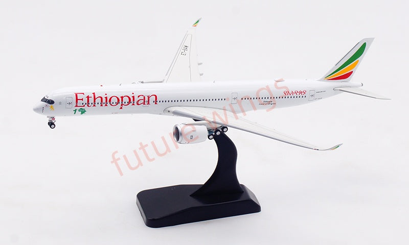 1:400 Aviation400 Ethiopian Airlines A350-1000 ET-BAW Aircraft Model Free Tractor+Stand