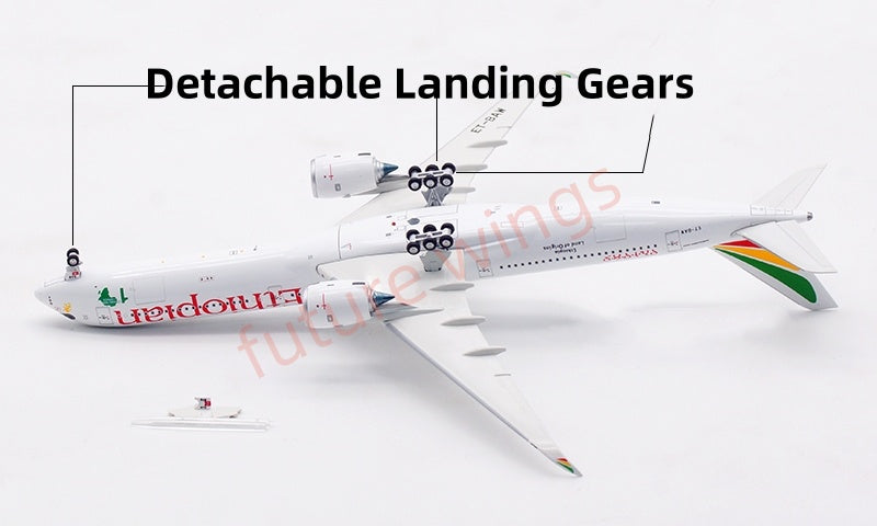1:400 Aviation400 Ethiopian Airlines A350-1000 ET-BAW Aircraft Model Free Tractor+Stand