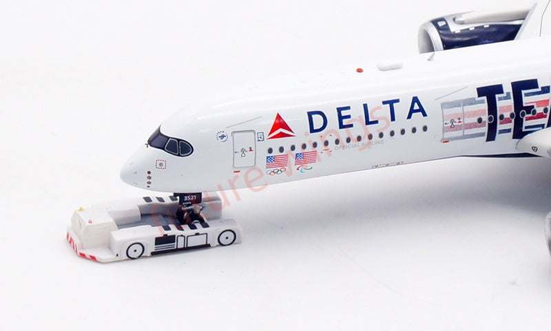 1:400 Aviation400 Delta Airlines A350-900 N521DN "Team USA"Aircraft Model Free Tractor+Stand