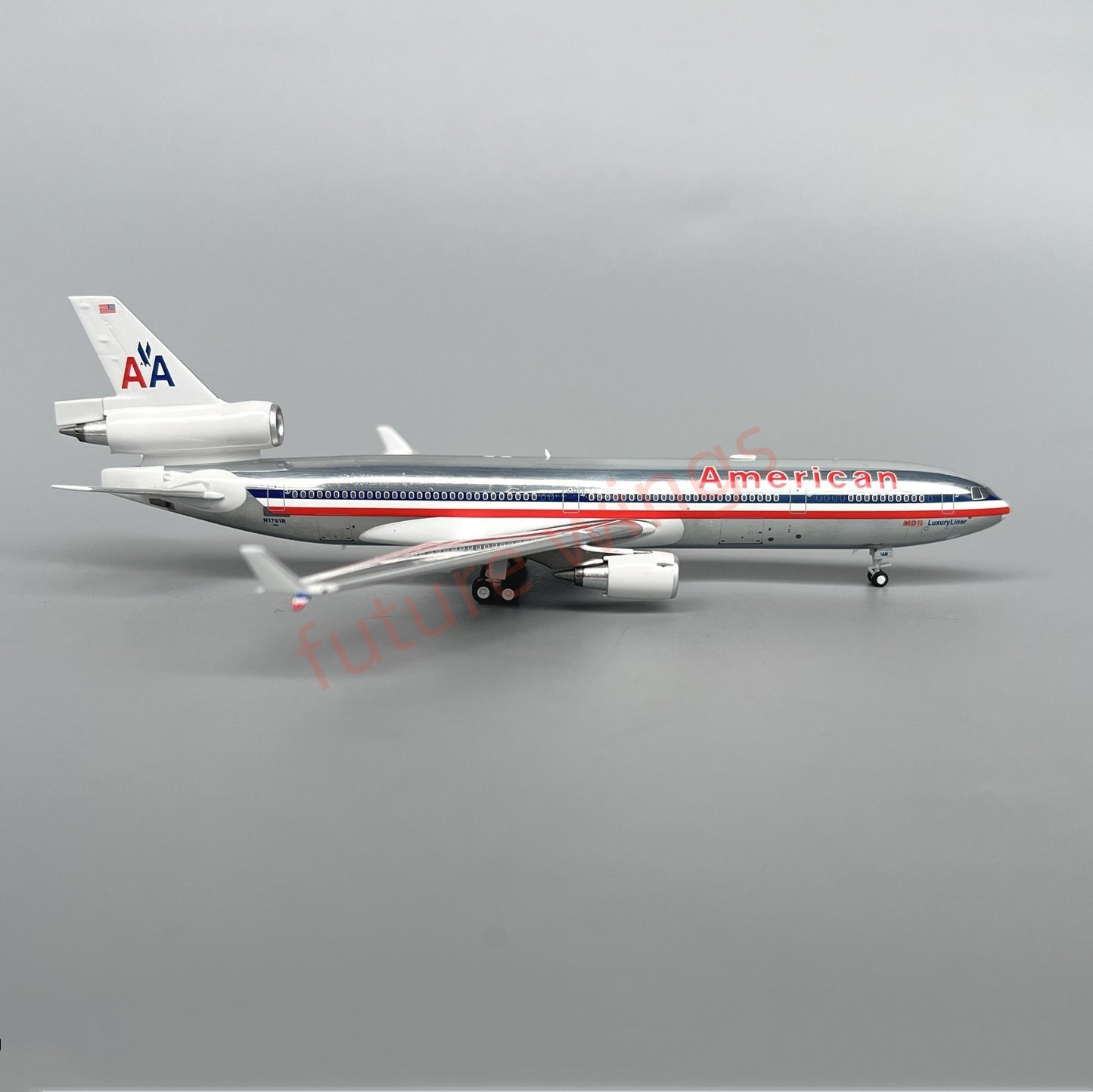 1:400 PandaModel American Airlines MD-11 N1761R Aircraft Model+Free Tractor