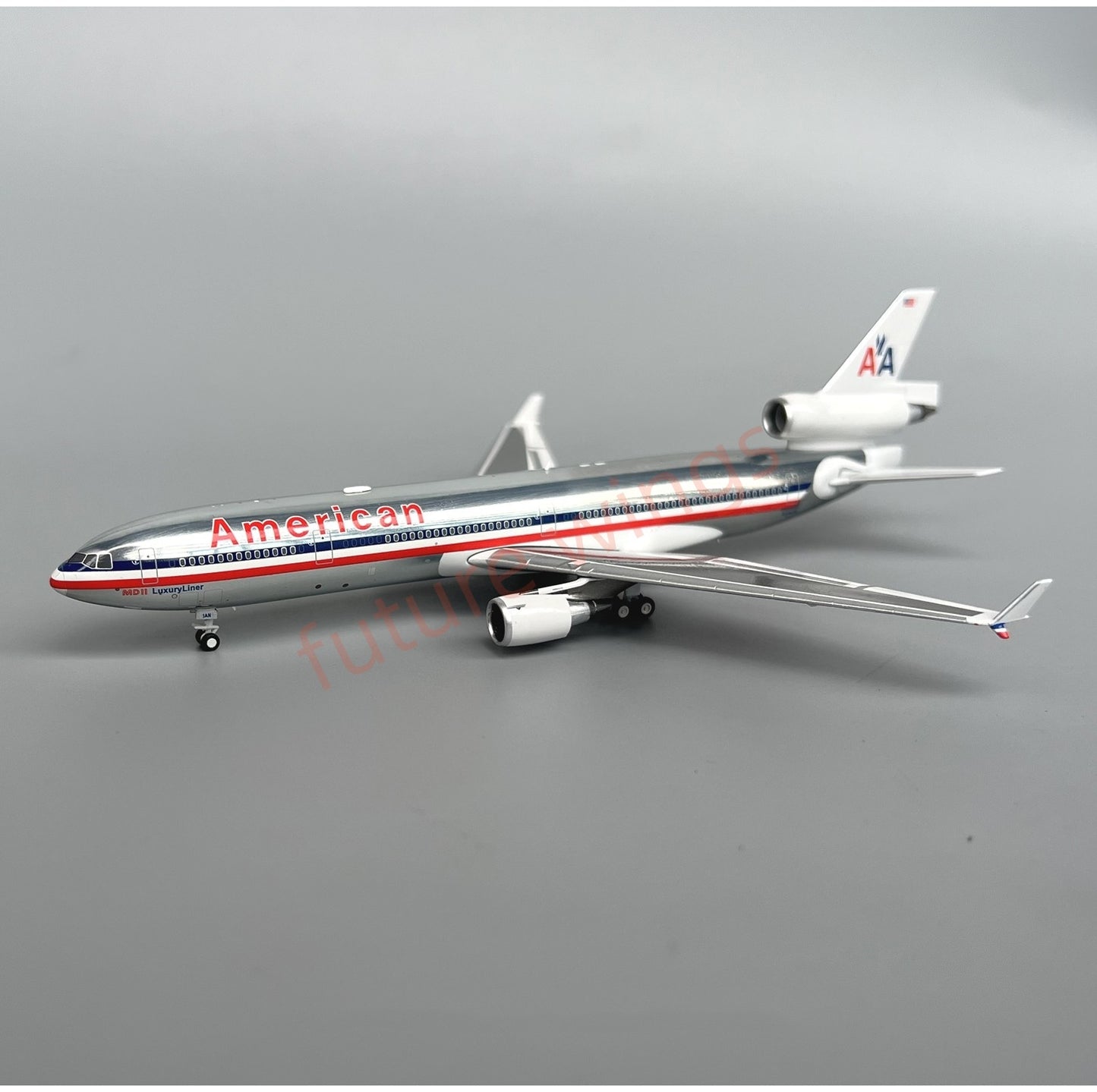 1:400 PandaModel American Airlines MD-11 N1761R Aircraft Model+Free Tractor
