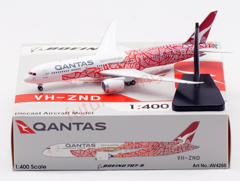 1:400 Aviation400 Qantas Airways B787-9 VH-ZND Aircraft Model Free Tractor+Stand
