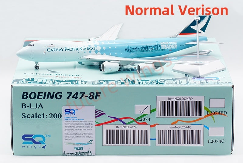 1:200 SQ Wings Cathay Pacific Cargo B747-8F B-LJA Diecast Aircraft Model