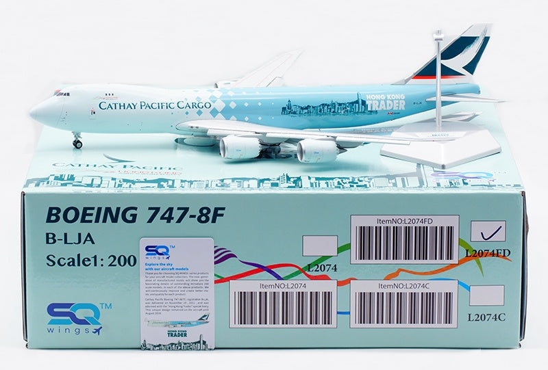 1:200 SQ Wings Cathay Pacific Cargo B747-8F B-LJA Diecast Aircraft Model