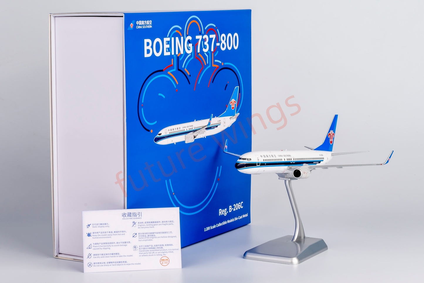 1:200 NG Models x China Southern Airlines B737-800 B-206C Aircraft Model (Offical)