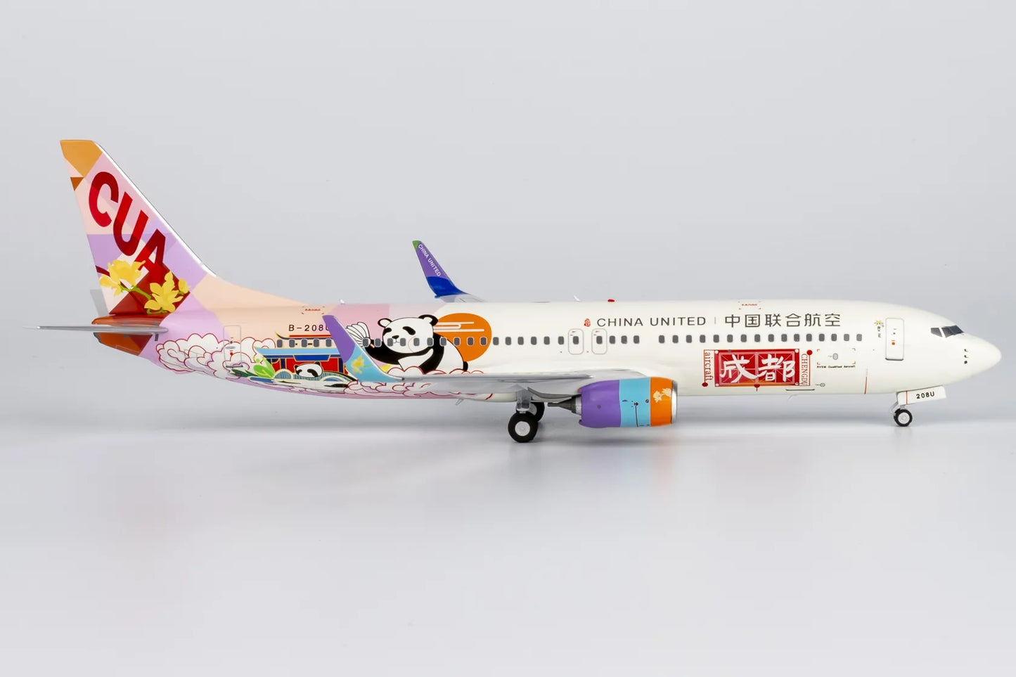 1:200 NG Models 08007 China United Airlines B737-800 B-208U "Chengdu"Aircraft Model