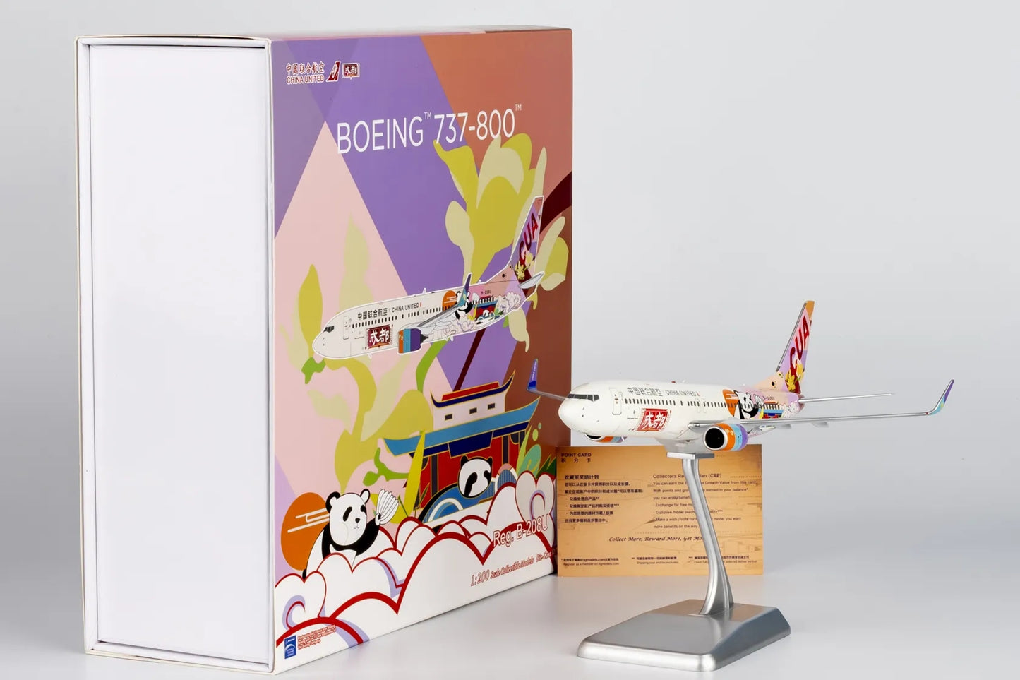 1:200 NG Models 08007 China United Airlines B737-800 B-208U "Chengdu"Aircraft Model