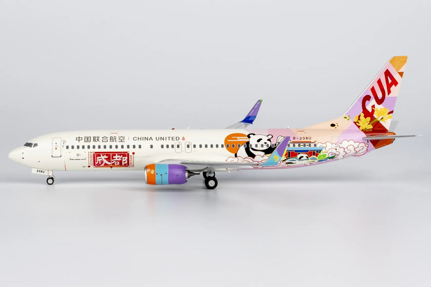 1:200 NG Models 08007 China United Airlines B737-800 B-208U "Chengdu"Aircraft Model