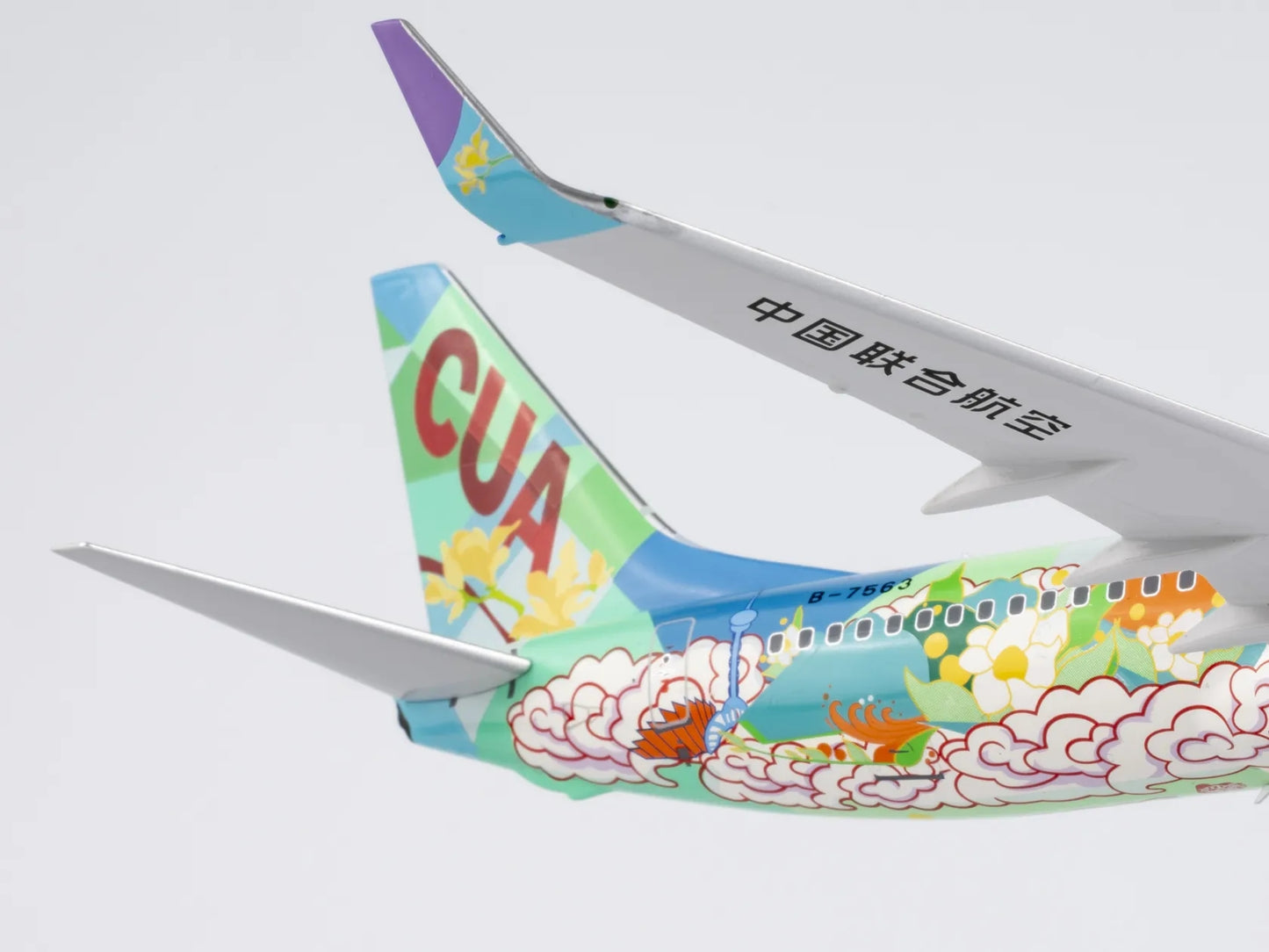 1:200 NG Models 08008 China United Airlines B737-800 B-7563 "WenZhou" Aircraft Model